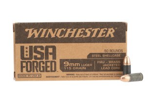 Winchester Forged 9mm Luger 115 Gr Full Metal Jacket Ammo - Box of 50